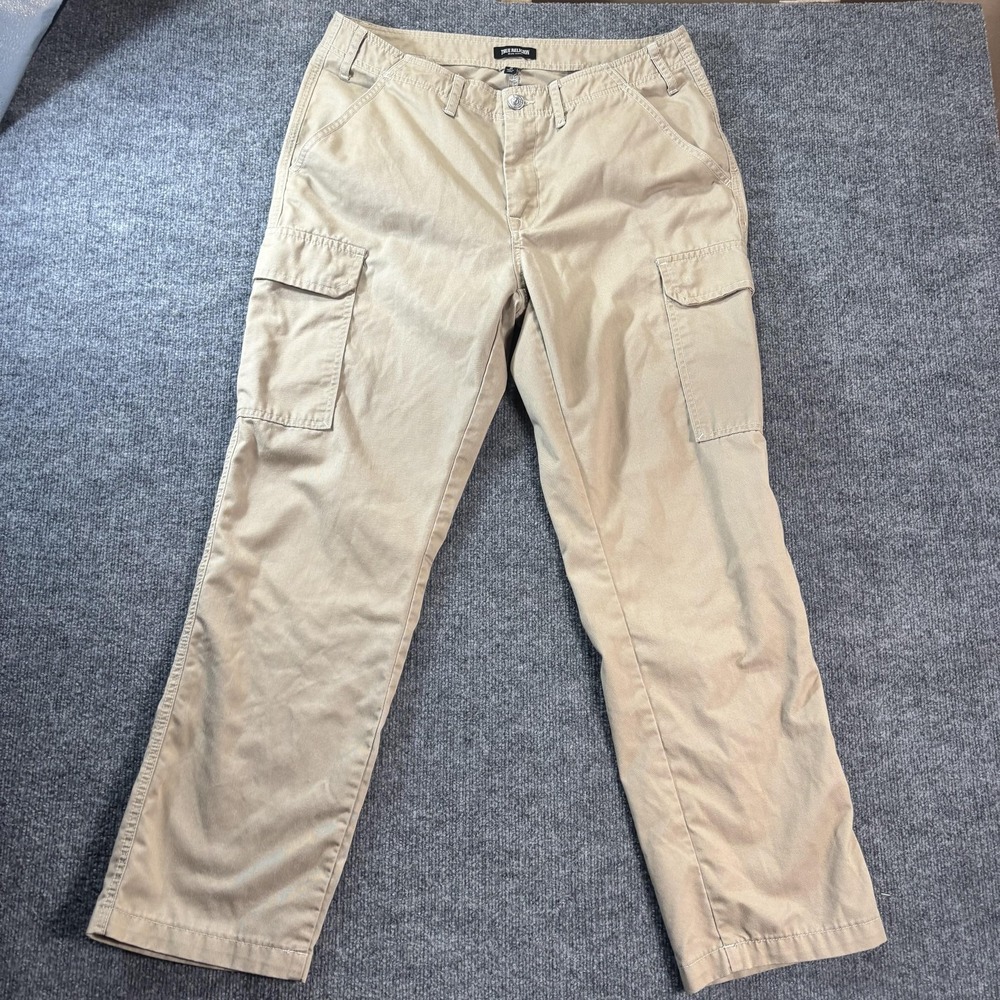True Religion Cargo Pants Mens 33x27 Beige‎ Relaxed Fit Straight Leg Casual